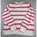 Time and Tru Pink Striped Heart Sweater XXXL 22 Coquette Valentine Knit
