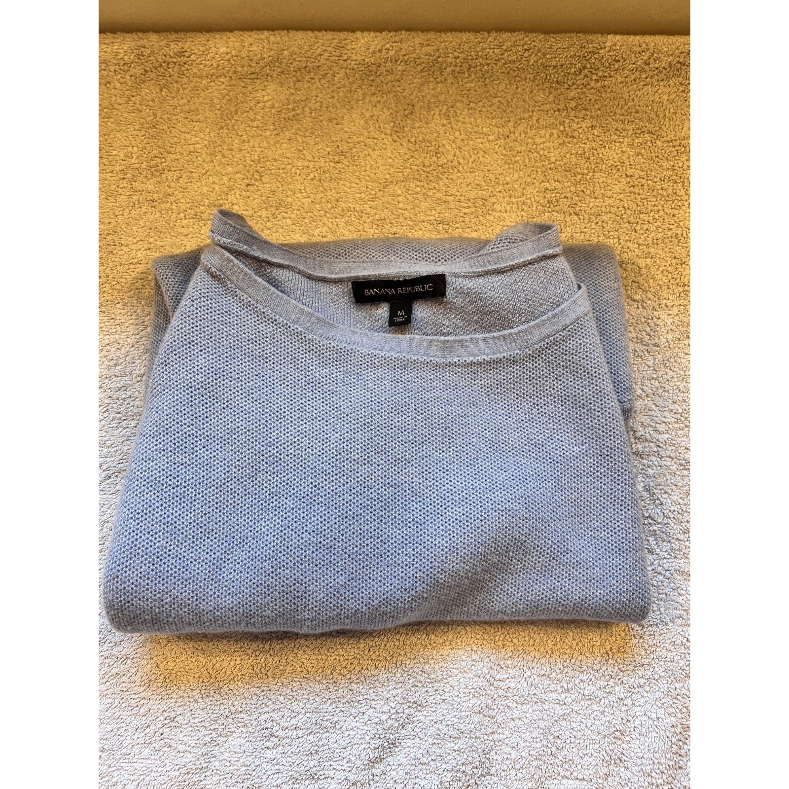 Banana Republic Textured Knit Sweater Womens Medium Purple Gray Boat Neck Side S