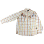 Ecko Unltd Marc Ecko Shirt XXL Plaid Embroidered Y2K Paisley Logo Streetwear