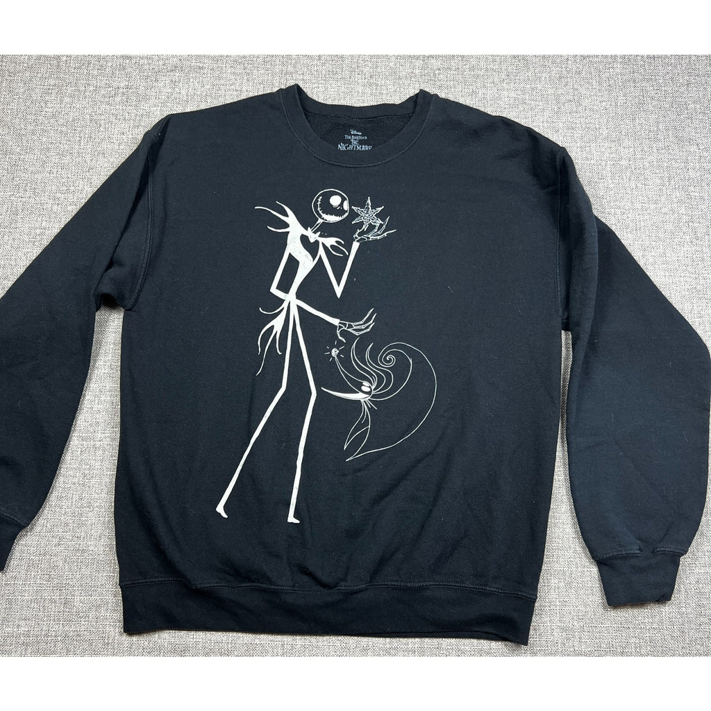 Disney Nightmare Before Christmas Jack Skellington Zero Sweatshirt M Black