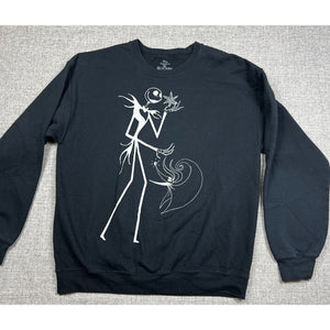 Disney Nightmare Before Christmas Jack Skellington Zero Sweatshirt M Black