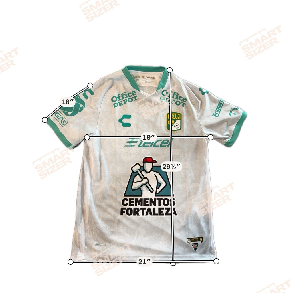 Club León Charly Away Men’s Medium White LigaMX Soccer Fútbol Jersey NWT