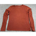 American Eagle Soft & Sexy Ribbed Top Women's S Rust Puff Sleeve Long Sleeve