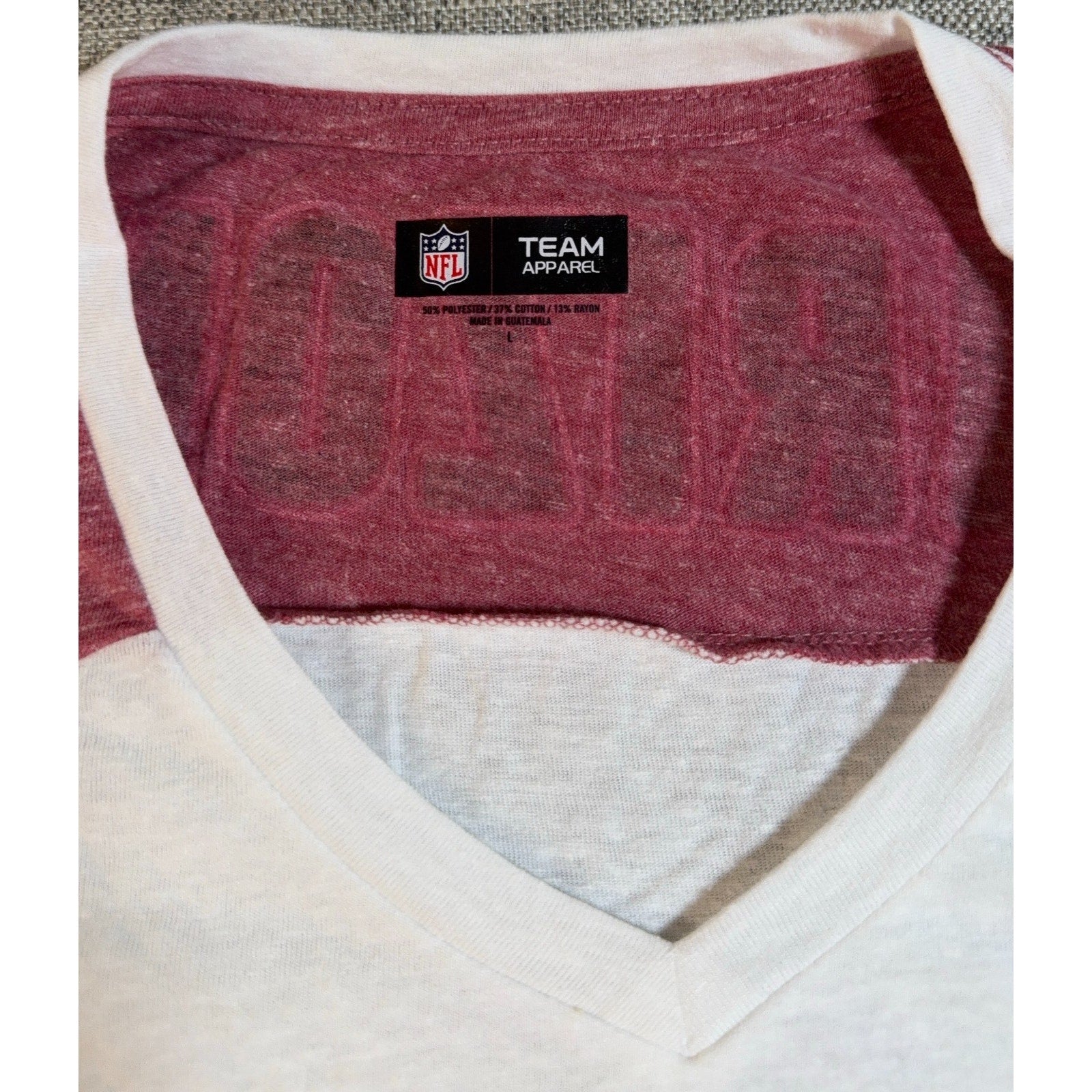 Arizona Cardinals Shirt Womens L NWT NFL Team Apparel Long Sleeve V Neck