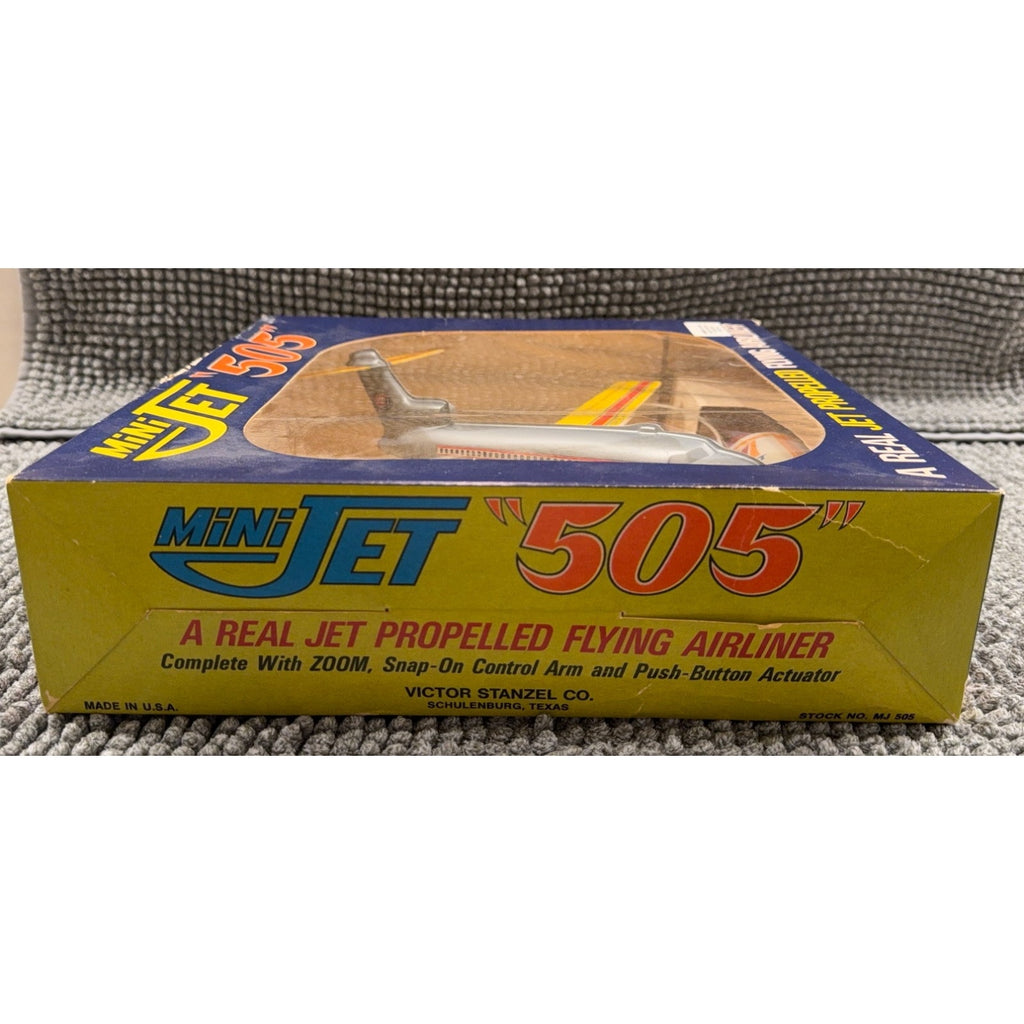 1970 Victor Stanzel Mini Jet 505 ZOOM Jet Propelled Airliner Toy Plane Boxed