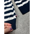 Tommy Hilfiger Women's XXL Navy White Stripe Heart Cotton Sweater