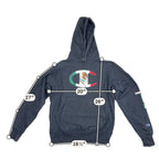 Champion Reverse Weave Mexico Flag Hoodie Mens S Black Sugar Skull Sleeve
