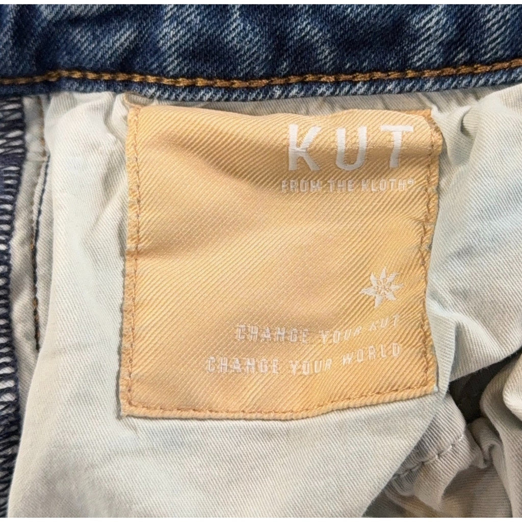 KUT From the Kloth Ashley Jeans Women 14P Petite Slouchy Barrel High Rise Blue