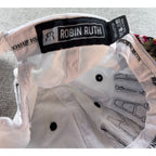 Robin Ruth Miami Original Floral Baseball Cap White Pink Roses Adjustable Hat