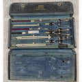 Vintage Keuffel & Esser Minusa 795-8 Drafting Tool Set Compasses Case USA K&E