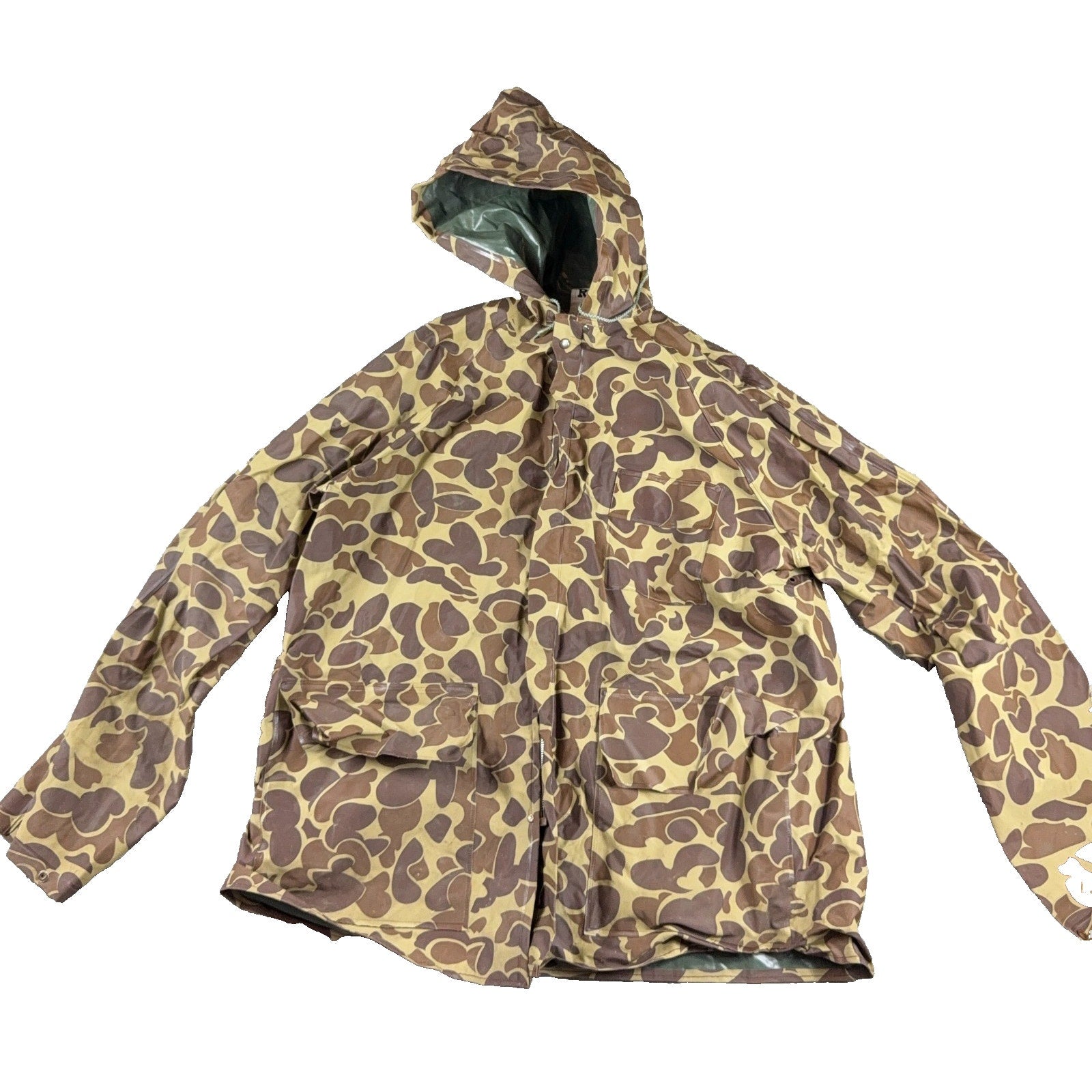 Vintage Royal Red Ball Camo Rain Suit Jacket Pants Medium Duck Hunting Taiwan