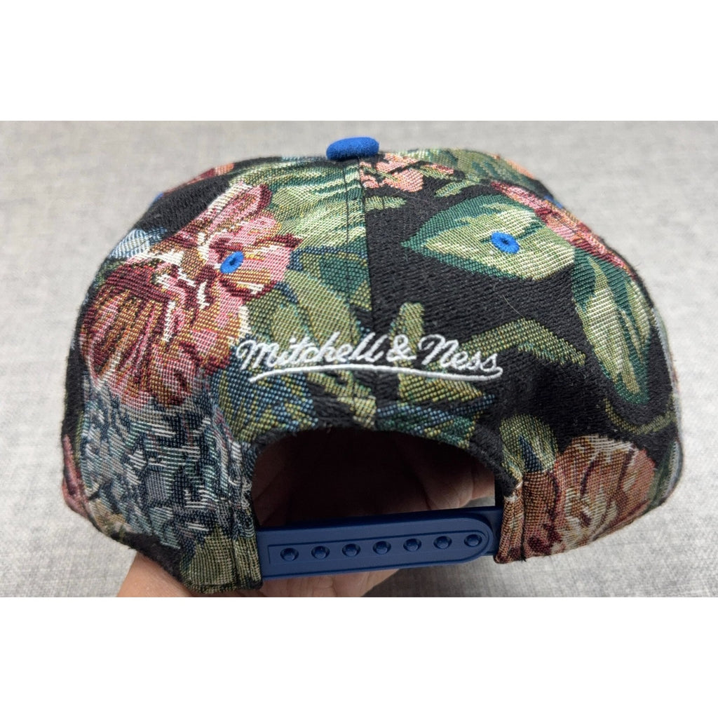 Mitchell & Ness LA Dodgers Floral Tapestry Snapback Hat 60th Patch