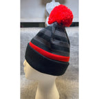 Liverpool FC Warrior Pom Beanie Hat 2012-15 LFC Soccer Black Red Gray OS