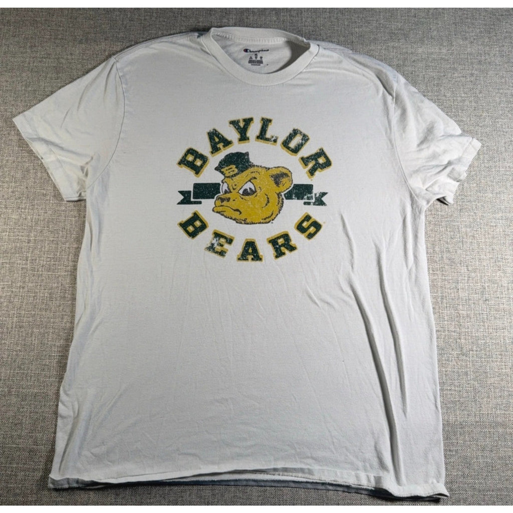 Lot 2 Baylor Bears T Shirts Mens XL Champion University Graphic Tees Green Gold