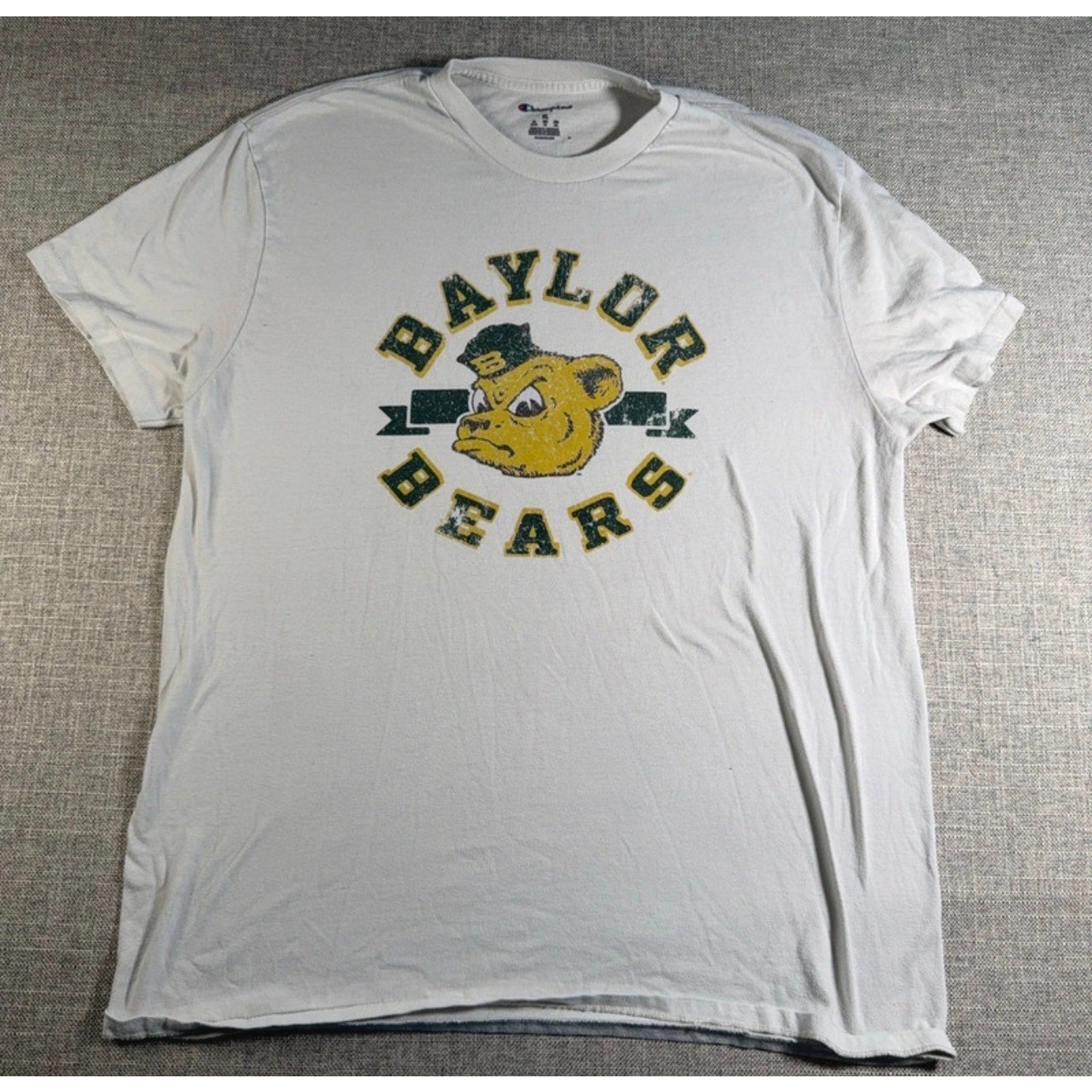 Lot 2 Baylor Bears T Shirts Mens XL Champion University Graphic Tees Green Gold