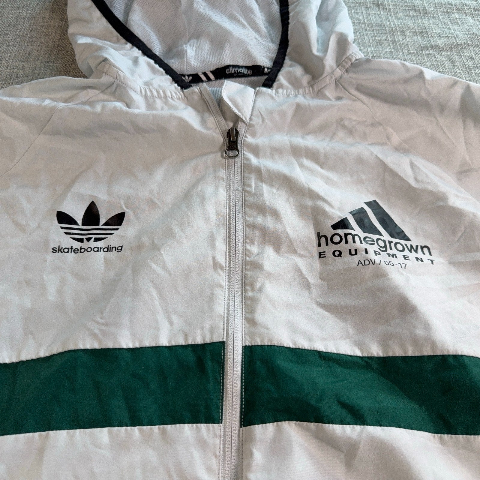 Adidas Skateboarding Climalite Windbreaker Jacket Mens L Homegrown ADV 05-17