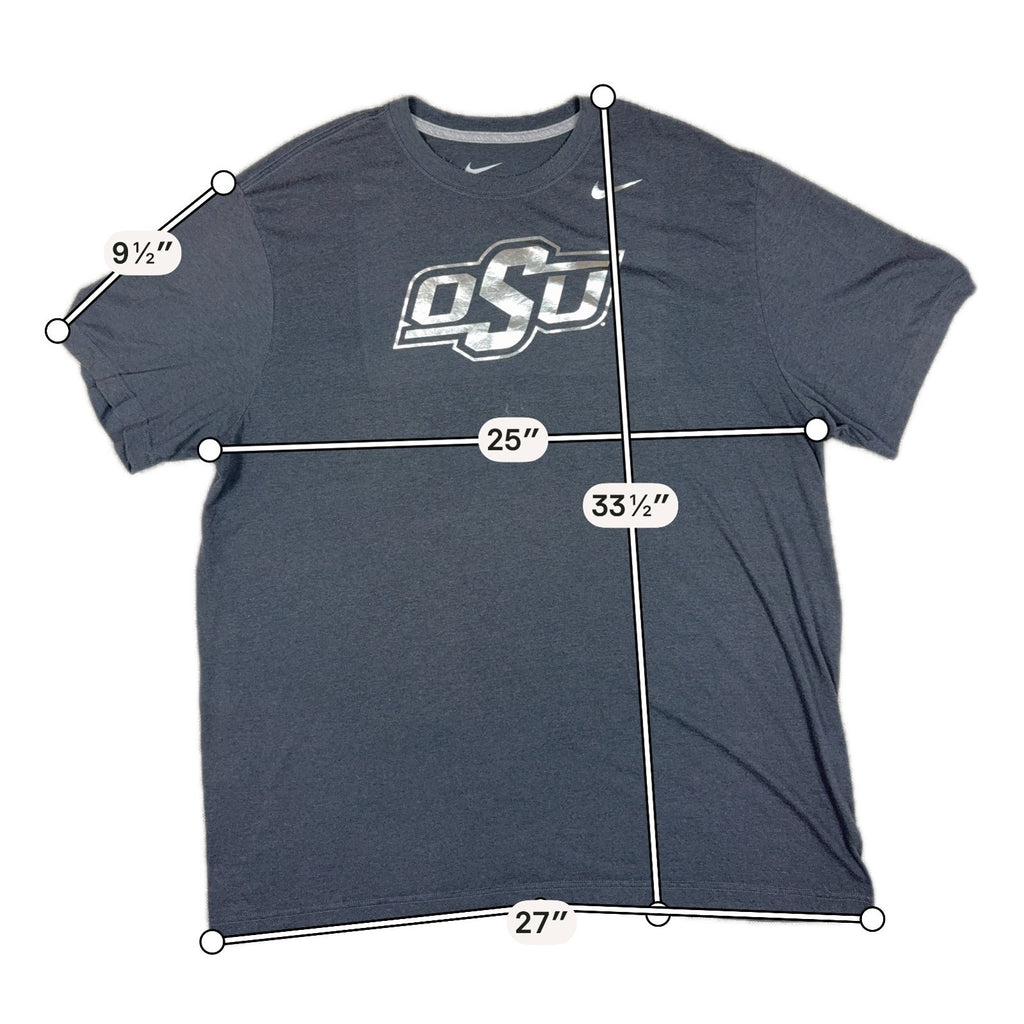 Nike Oklahoma State Cowboys Shirt Men’s 3XL Gray Dri-FIT Camo OSU NCAA