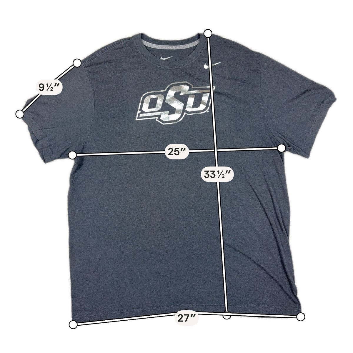Nike Oklahoma State Cowboys Shirt Men’s 3XL Gray Dri-FIT Camo OSU NCAA
