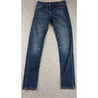 Calvin Klein Jeans CKJ 021 Womens 29x32 Slim Straight Stretch Denim Blue Paint