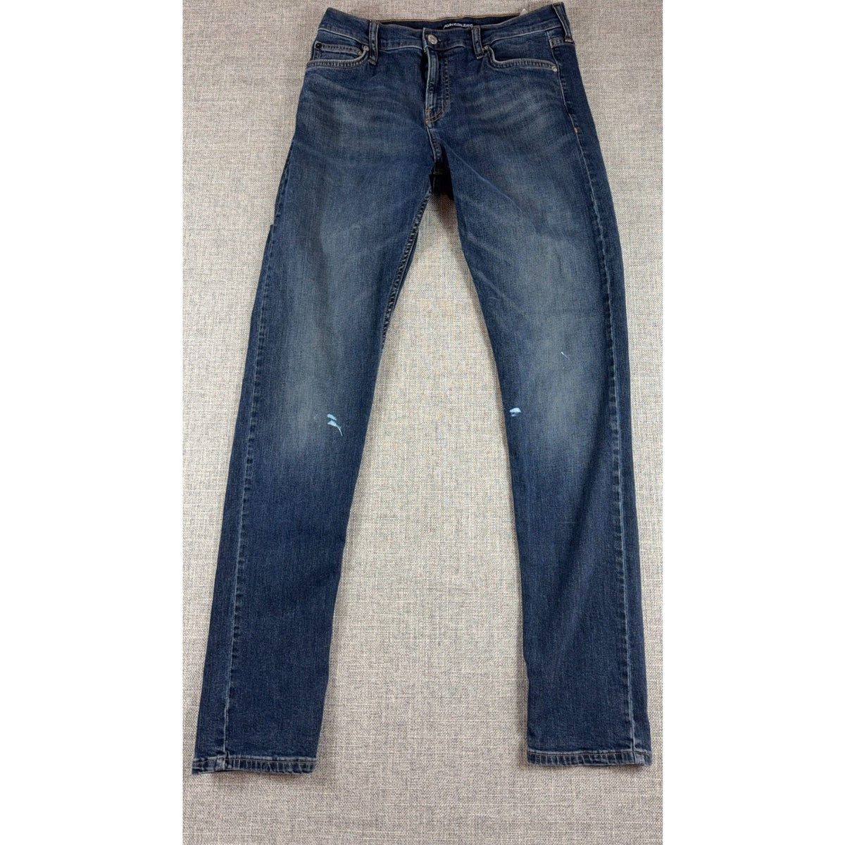 Calvin Klein Jeans CKJ 021 Womens 29x32 Slim Straight Stretch Denim Blue Paint