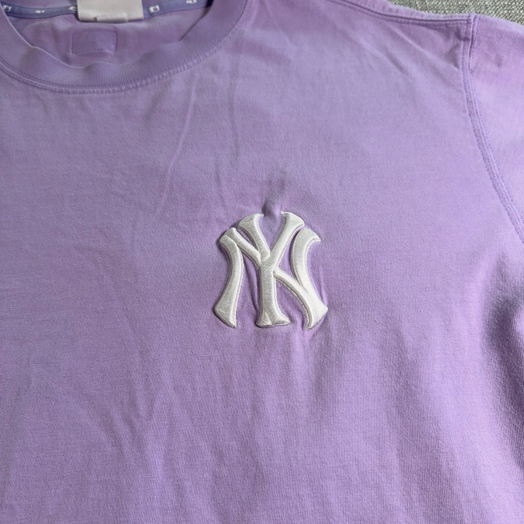 MLB Korea Oversized New York Yankees T Shirt Mens Large Purple Lavender NY