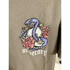 Superdry High Voltage Graphic T Shirt Women’s US 12 EU 44 Snake Skull Roses Tee