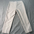 Crosby Womens Size 12 Ivory Cropped Dress Pants Slim Straight Career 23.5"