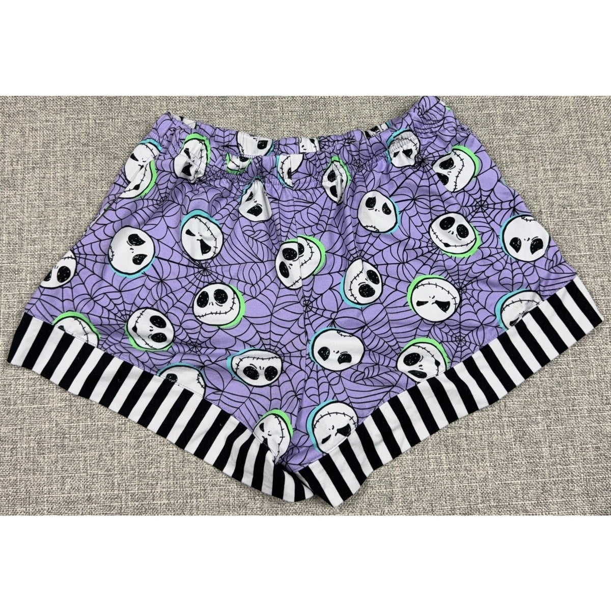 Disney Nightmare Before Christmas Pajama Set XS Jack Skellington Purple Shorts