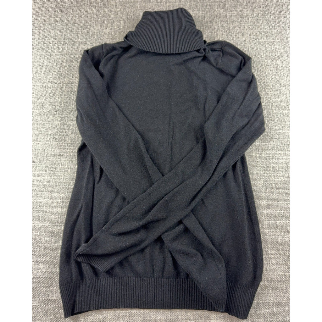 The Limited Turtleneck Sweater Womens Small Black Stretch Ribbed Long Sleeve