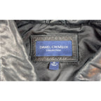 Worn-In Black Lambskin Leather Bomber Jacket Daniel Cremieux XL
