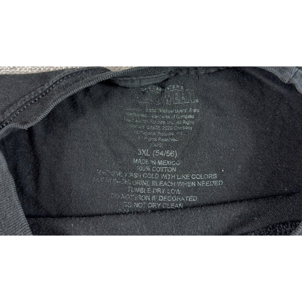 John Carpenter Halloween Movie Poster T Shirt 3XL Black Horror Michael Myers