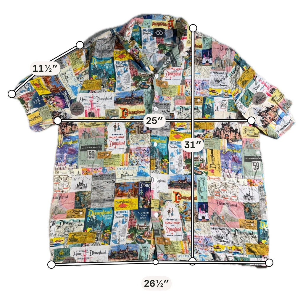 Disney100 Disneyland Shirt Shorts Set XXL 1X The Eras Memorabilia Parks