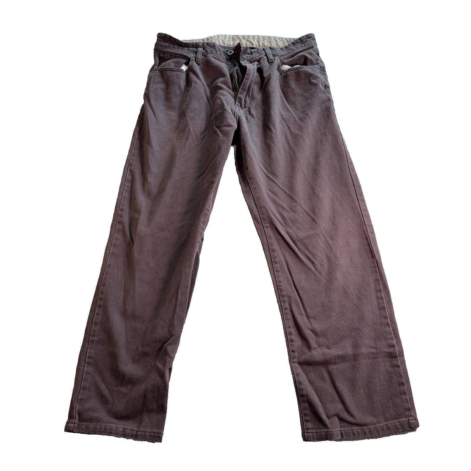 Tommy Hilfiger Mens Jeans 32x26 Brown Straight Leg Paisley Pocket Y2K