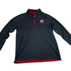 Colosseum Ohio State Buckeyes Quarter Zip Pullover Men's XL Black Red OSU