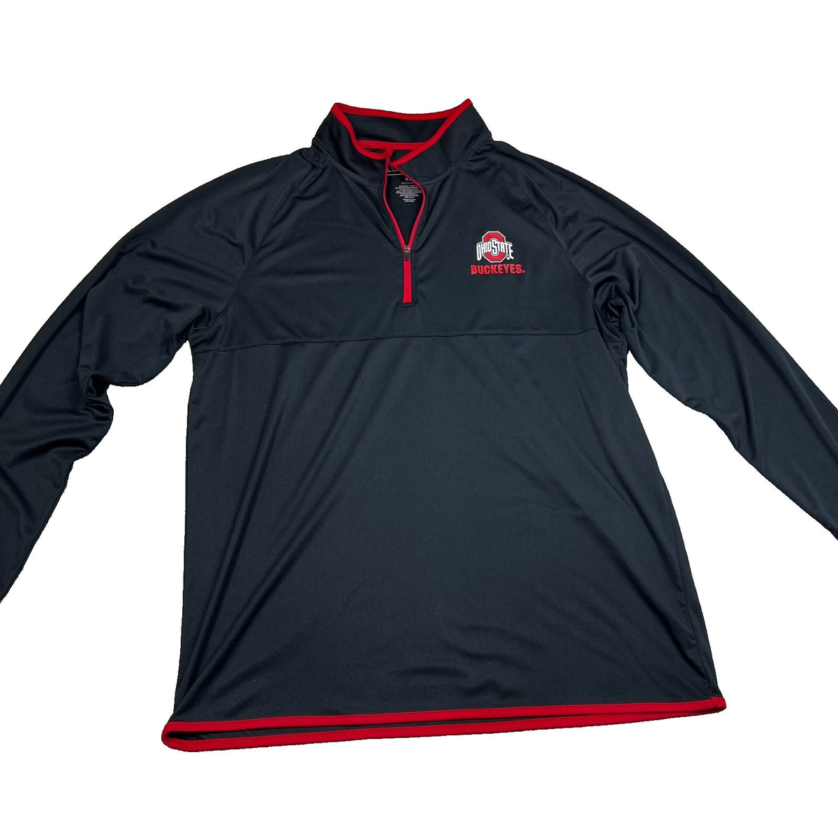 Colosseum Ohio State Buckeyes Quarter Zip Pullover Men's XL Black Red OSU