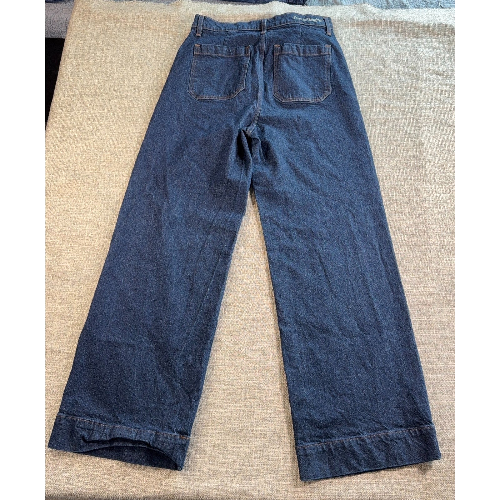 Favorite Daughter The Mischa Jeans Womens 31 Dark Wash Wide Leg High Rise Pepper