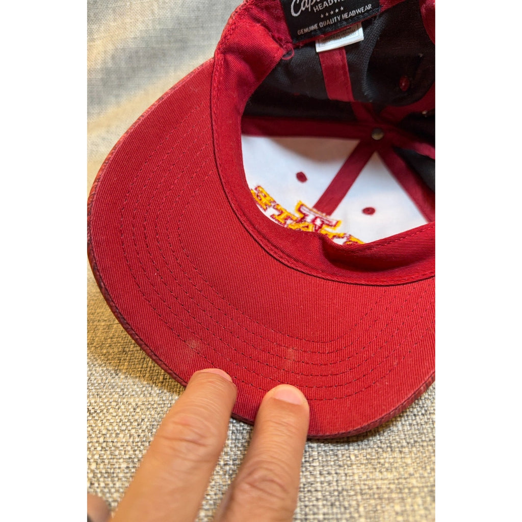 Iowa State Cyclones Cap Red Heather Adjustable Embroidered NCAA College Hat