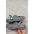 Crocs Classic Lined Clogs Gray M6 W8 Unisex Fleece Shoes w/ 5 Charms
