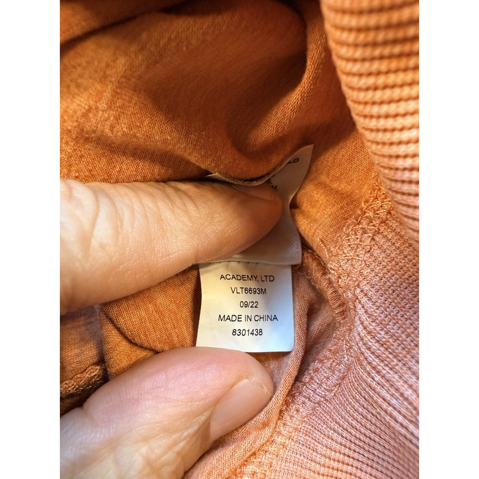 Freely Cropped Long Sleeve Top Womens Medium Orange Athleisure Lightweight