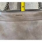 Rebecca Minkoff Mini MAC Crossbody Bag Gray Leather Chain Strap Purse