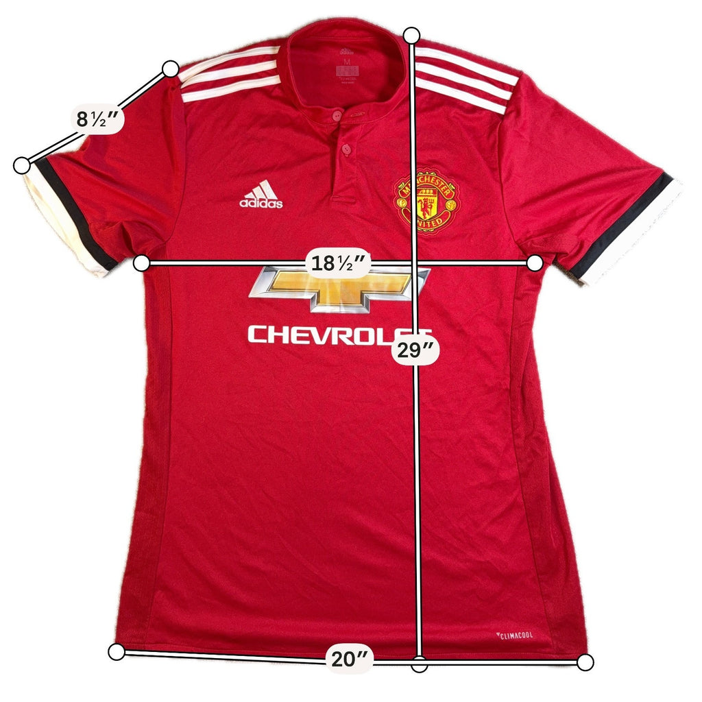 Adidas Manchester United 2017-18 Home Jersey Mens M Red Soccer Football