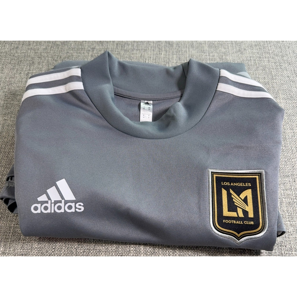 LAFC Adidas Long Sleeve Training Top Mens M Gray YouTube TV MLS ClimaCool