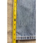 H&M Baggy Jeans Mens 34x32 Light Wash Custom Rose Embroidery Skater Y2K