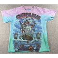 Liquid Blue Grateful Dead Ship of Fools Tie Dye T Shirt Small Double Sided
