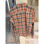 UNTUCKit Plaid Button Down Shirt Mens Medium Red Gray Cotton Casual