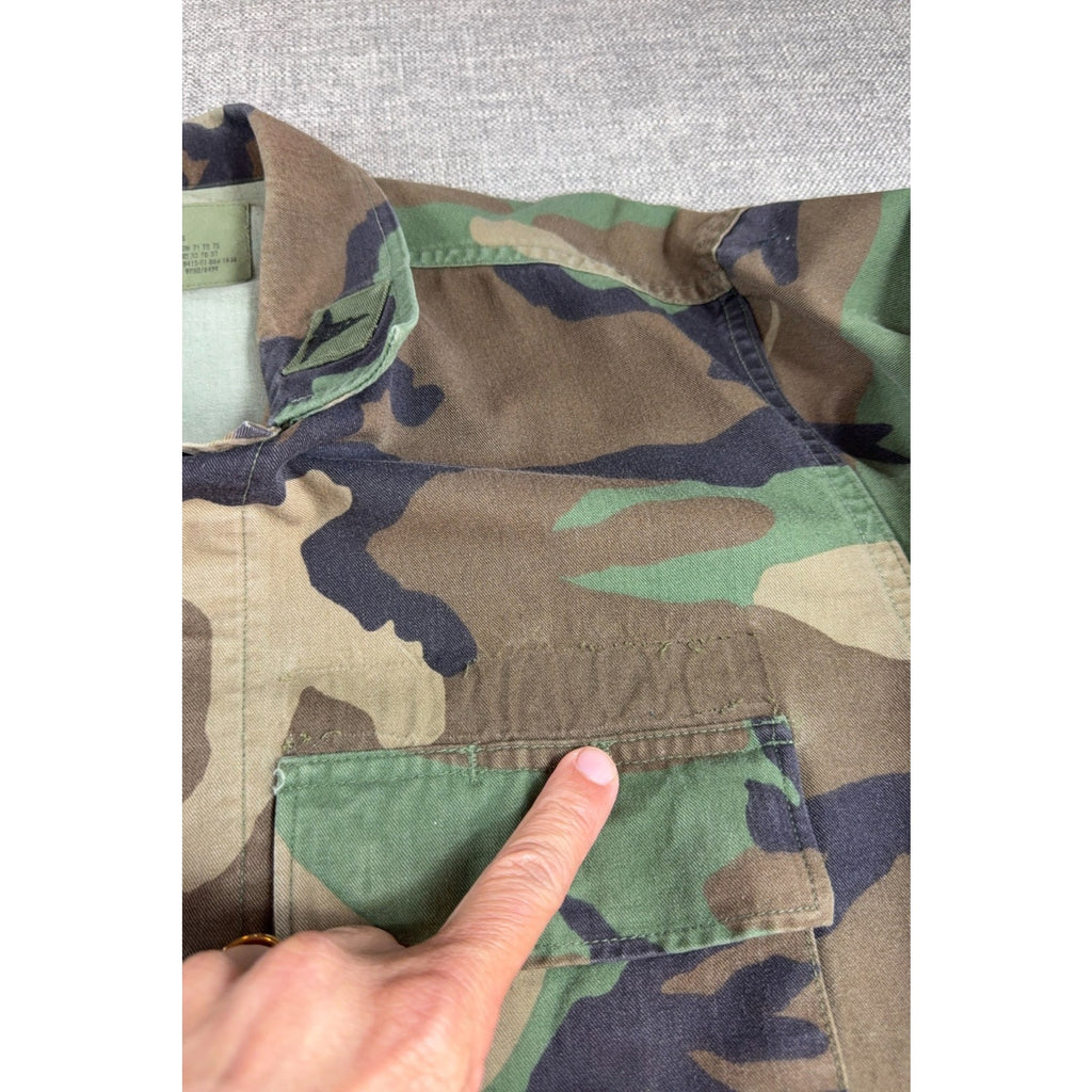 1993 USGI M81 Woodland Camo BDU Combat Coat Small Long 8415-01-084-1644 USA