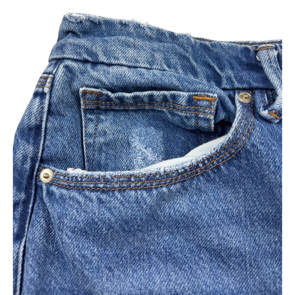 Good American Jeans Womens 10/30 Wide Leg High Rise Medium Wash Blue Denim