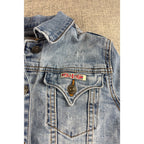 Y2K Light Wash Hudson Girls Stretch Denim Trucker Jacket XL 14/16