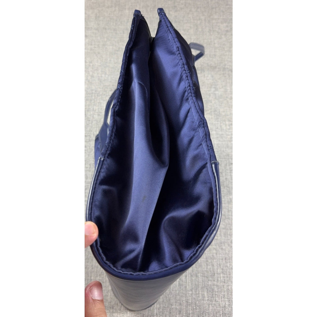 Kurt Geiger London Navy Recycled Square Shopper Tote Quilted Eagle Bag
