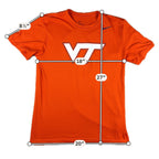 Nike Virginia Tech Hokies T Shirt Men M Orange Dri-FIT College NCAA VT Logo